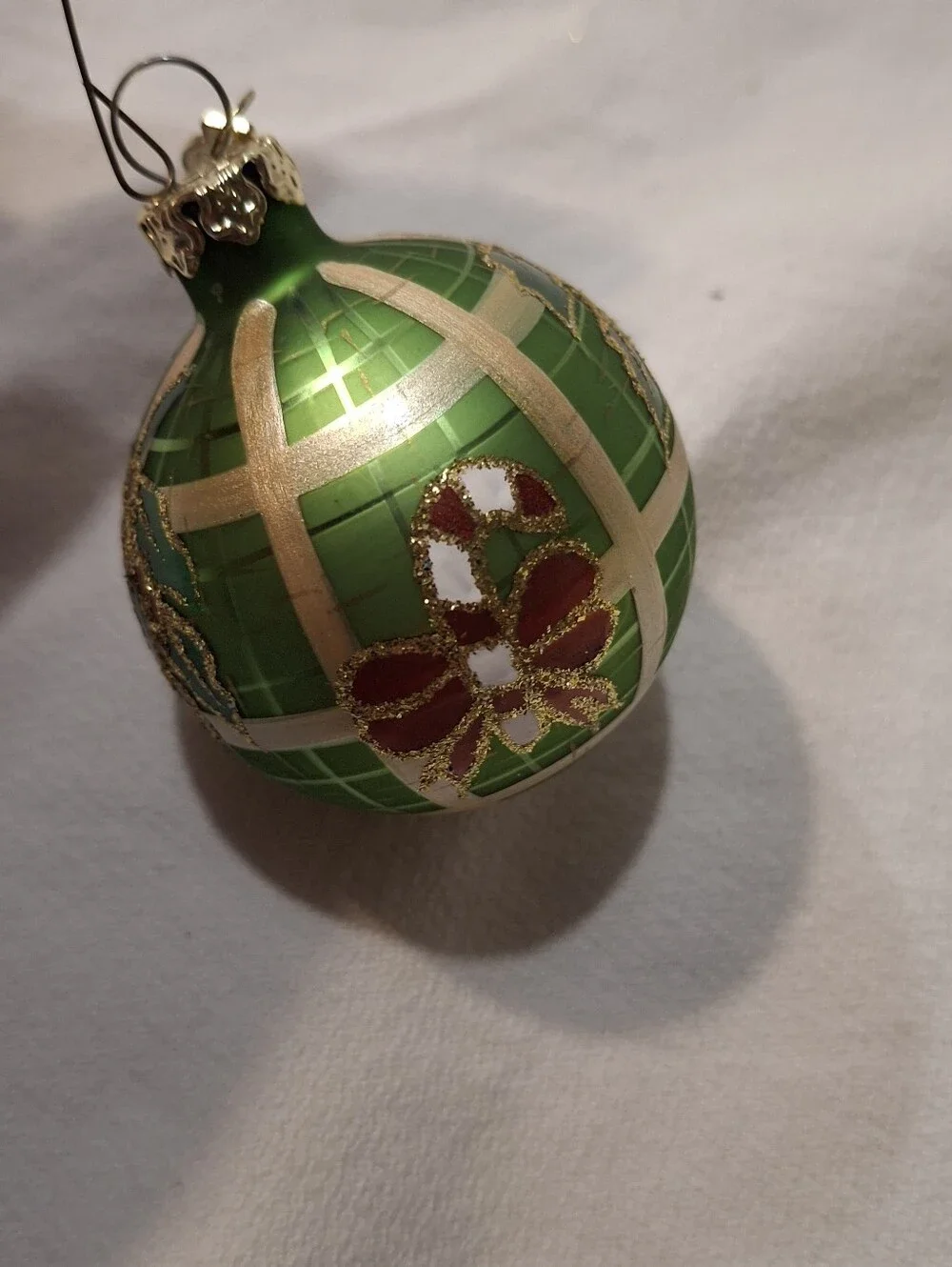 Vintage Waterford & Dept 56 Christmas Glass Ornament